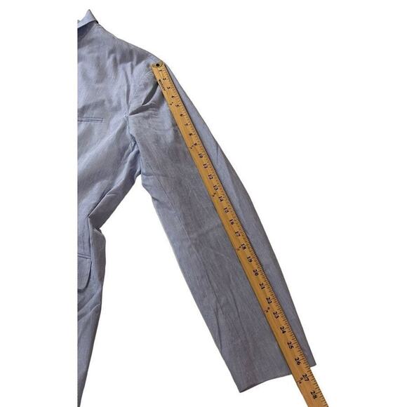 Rag & Bone New York Mens Light Blue Striped Japanese Parker Blazer Jacket Sz 48 - Picture 7 of 16
